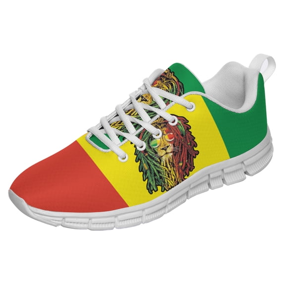 Rasta Shoes Men Women Reggae Sneakers Breathable Casual Sport Tennis Running Shoes White Size 11