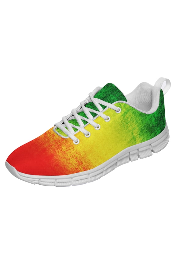 Rasta Shoes Men Women Reggae Sneakers Breathable Casual Sport Tennis Running Shoes White Size 4