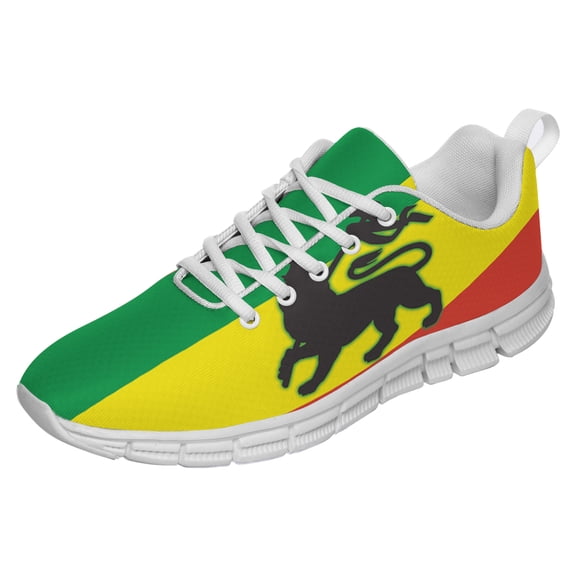 Rasta Shoes Men Women Reggae Sneakers Breathable Casual Sport Tennis Running Shoes White Size 4