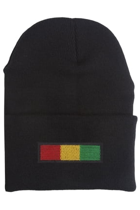 Rasta Stripe Cuffed Beanie