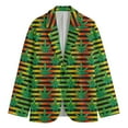 thumbnail image 1 of Rasta Striped Pattern Print Men'S Blazer, Rastafarian Fun Novelty Blazer, 1 of 4
