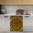 thumbnail image 1 of Rasta Tie Dye Time Warp Dishwasher Magnet Cover Decorative Sticker for Home Cabinet Kitchen 23" x26", 1 of 5