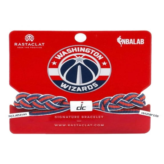 Rastaclat Basketball Washington Wizards Alternate Braided Bracelet- Navy & White