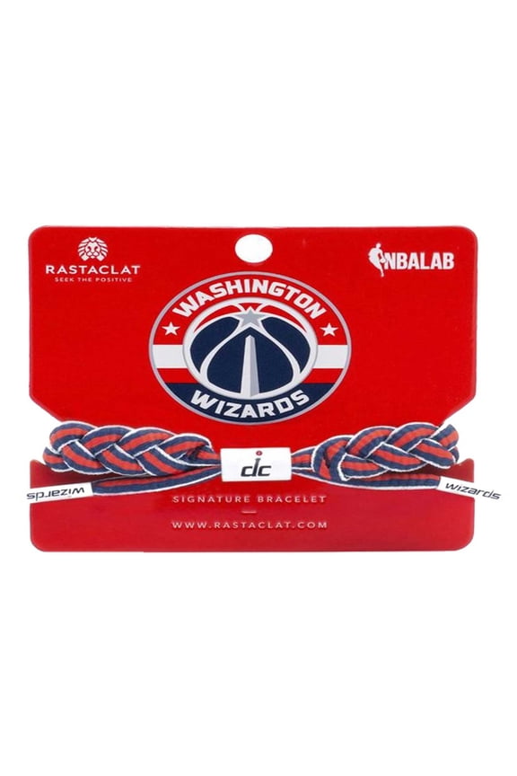 Basketball Washington Wizards Alternate Braided Bracelet- Navy & White
