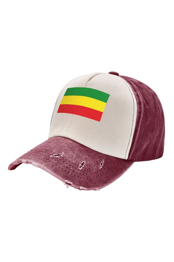 Rastafari Flag Distressed Baseball Cap Dad Hats for Men Women Vintage Trucker Hat Low Profile Ball Caps