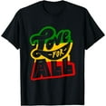 thumbnail image 1 of Rastafarian Rastafari Roots Jamaica Love For All Reggae T-Shirt, 1 of 3