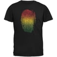 thumbnail image 1 of Rastafarian Thumbprint Black Adult T-Shirt - 2X-Large, 1 of 1