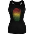 thumbnail image 1 of Rastafarian Thumbprint Black Juniors Soft Tank Top - Medium, 1 of 1