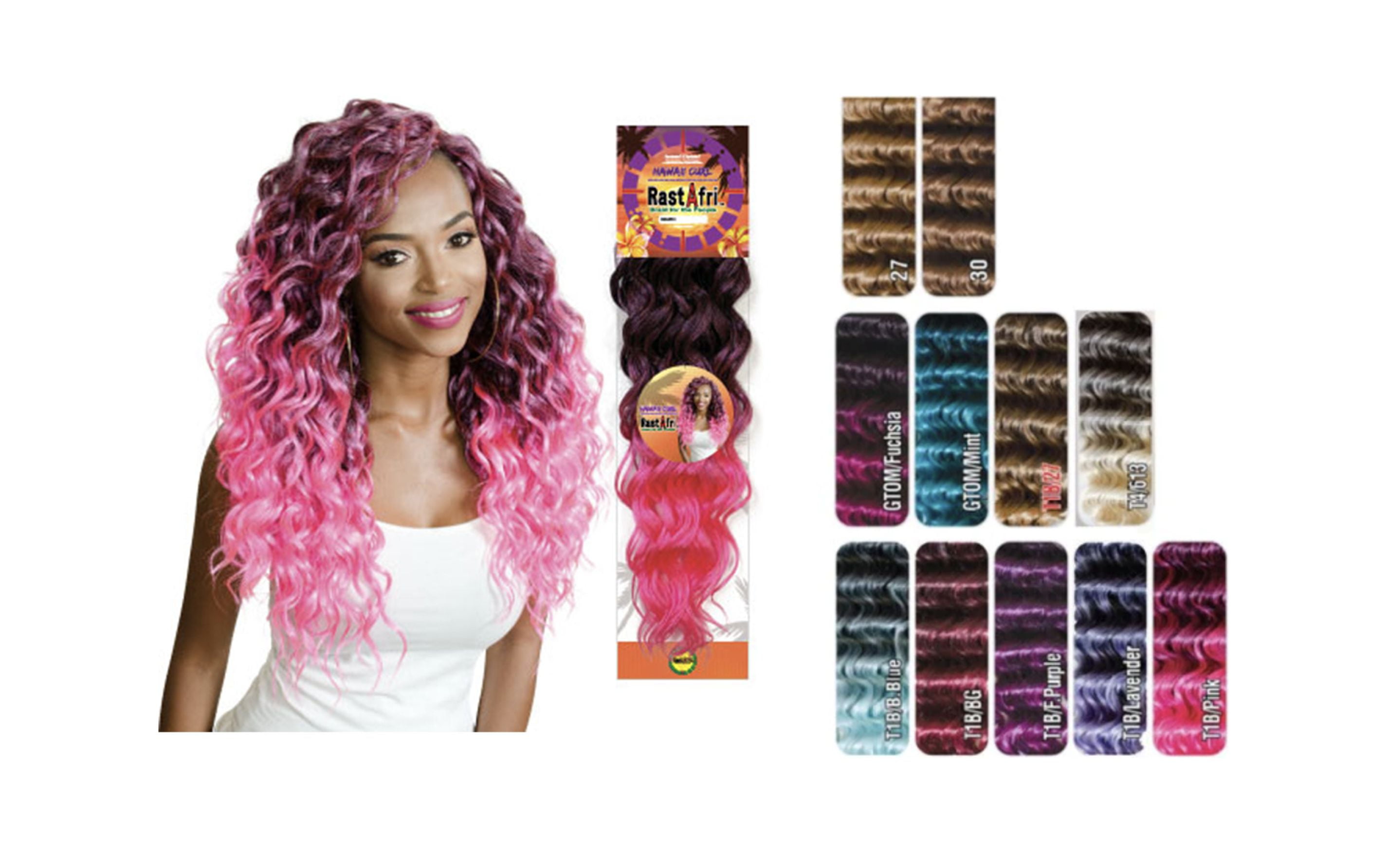 Rastafri Hawaii Curl Kanekalon And Toyokalon 3 PACK (T1B/F