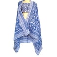 thumbnail image 1 of Rastogi Handicrafts 100% Cotton Hand Block Print Sarong Women's Cover-up Size - 73" x 44" (Blue-02), 1 of 4