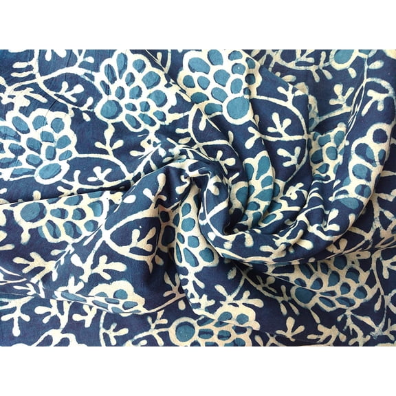 Rastogi Handicrafts Cotton Hand Block Printed Fabric Size - 5 Yard (Fabric 23)