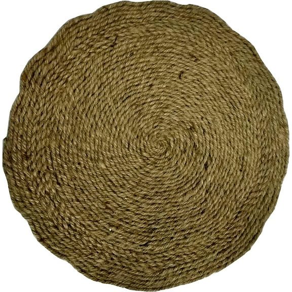 Rastogi Handicrafts Handmade Jute Placemats Eco-Frindly for Dining Table Wicker Round WovenPlacemats Size - 12" 1-Piece (LHD-1212-A)