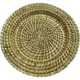 thumbnail image 1 of Rastogi Handicrafts Handmade Rattan Tray, Plate, Placemats Eco-Frindly Table Wicker Round Woven for Dining Tray/ Plate Size - 13" 1-Piece (LHD-1204), 1 of 5