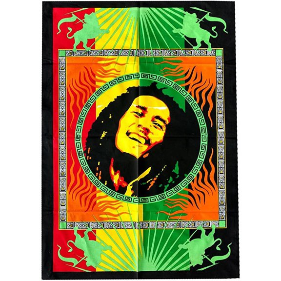Rastogi Handicrafts Hendrix Guitar 40" X 30" Poster Size Tapestry Decorative Indian Dorm Decor Cotton Tapestry Indian Multi Colored Wall Poster Indian Deity (RH-150)
