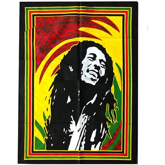 Rastogi Handicrafts Hendrix Guitar 40" X 30" Poster Size Tapestry Decorative Indian Dorm Decor Cotton Tapestry Indian Multi Colored Wall Poster Indian Deity (RH-154)