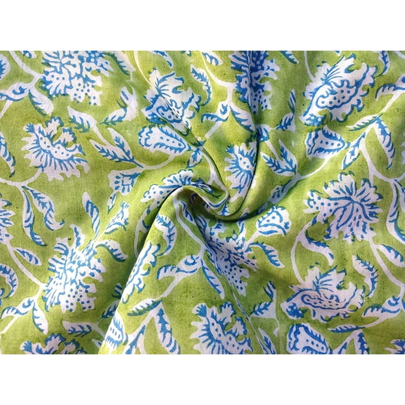 Rastogi Handicrafts Pure Cotton Hand Block Printed Fabric 3 Yard in Size (Fabric-6)