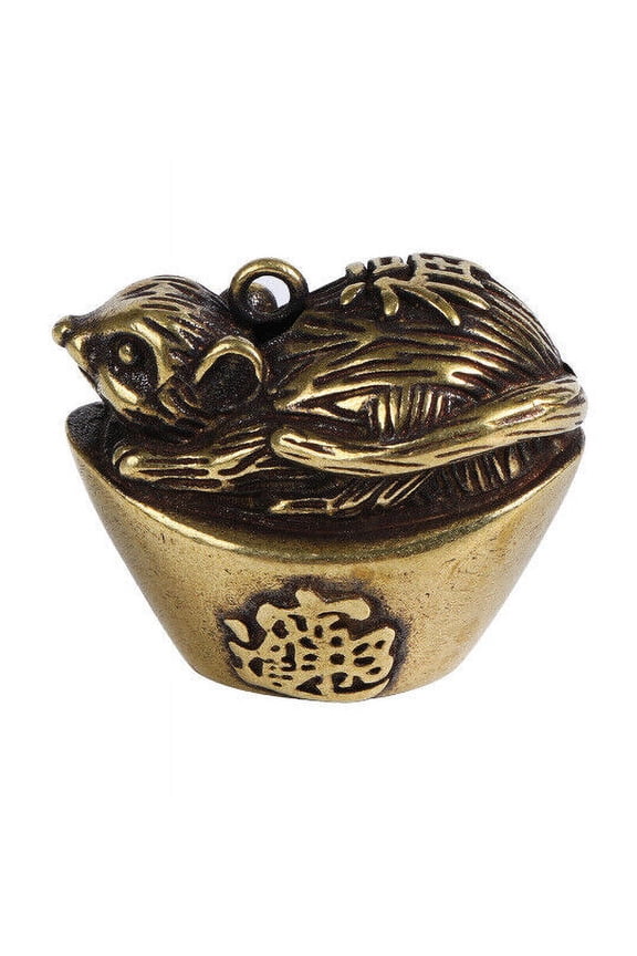 Rat Brass Figurines Pendant Key buckle Gifts DIY Small Ornaments Handmade
