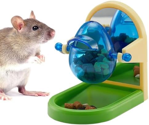 Rat Enrichment Toys, Interactive Foraging Toys For Rats, Intelligence Growth Rat Enrichment Puzzle Games, Treat Dispensing Slow Feeder for Rats Cage Toy, Bird Foraging Toy for Parakeet Conure (1Pcs)