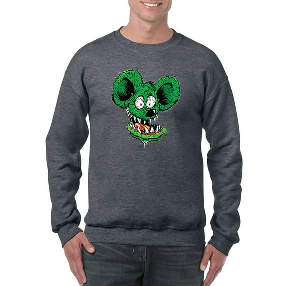 Rat Fink Creepy Face Sweatshirt Men -T-Line Designs, Male 5X-Large