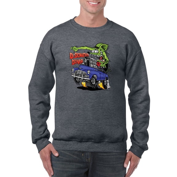 Rat Fink Designated Rat Driver  Sweatshirt Men -T-Line Designs, Male x-Large