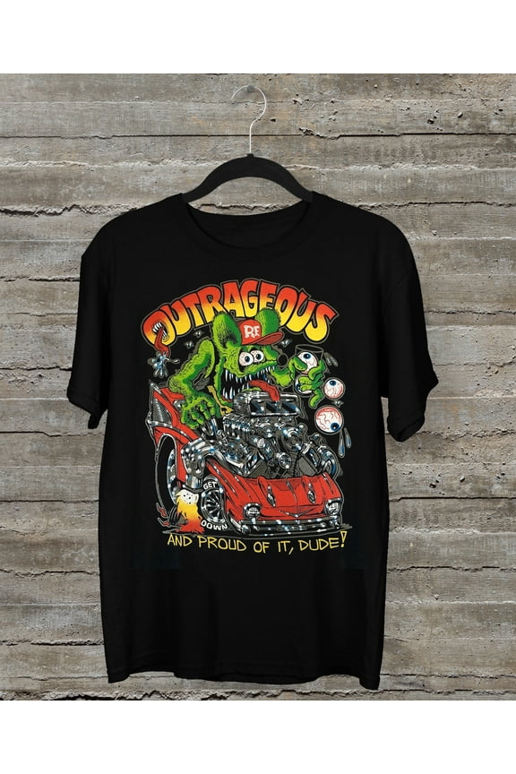 Rat Fink ED ROTH T-shirt with Big Daddy Black All Size S-5Xl Shirt