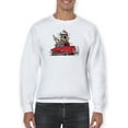 thumbnail image 1 of Rat Fink Monster Mechanic Sweatshirt Men -T-Line Designs, Male Medium, 1 of 4