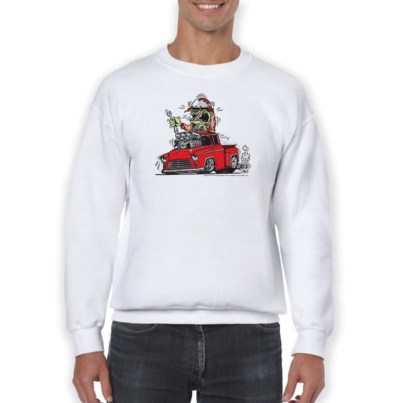 Rat Fink Monster Mechanic Sweatshirt Men -T-Line Designs, Male Medium