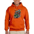 thumbnail image 1 of Rat Fink Rock N Roll Trucker Hoodie Men -T-Line Designs, Male 3X-Large, 1 of 4