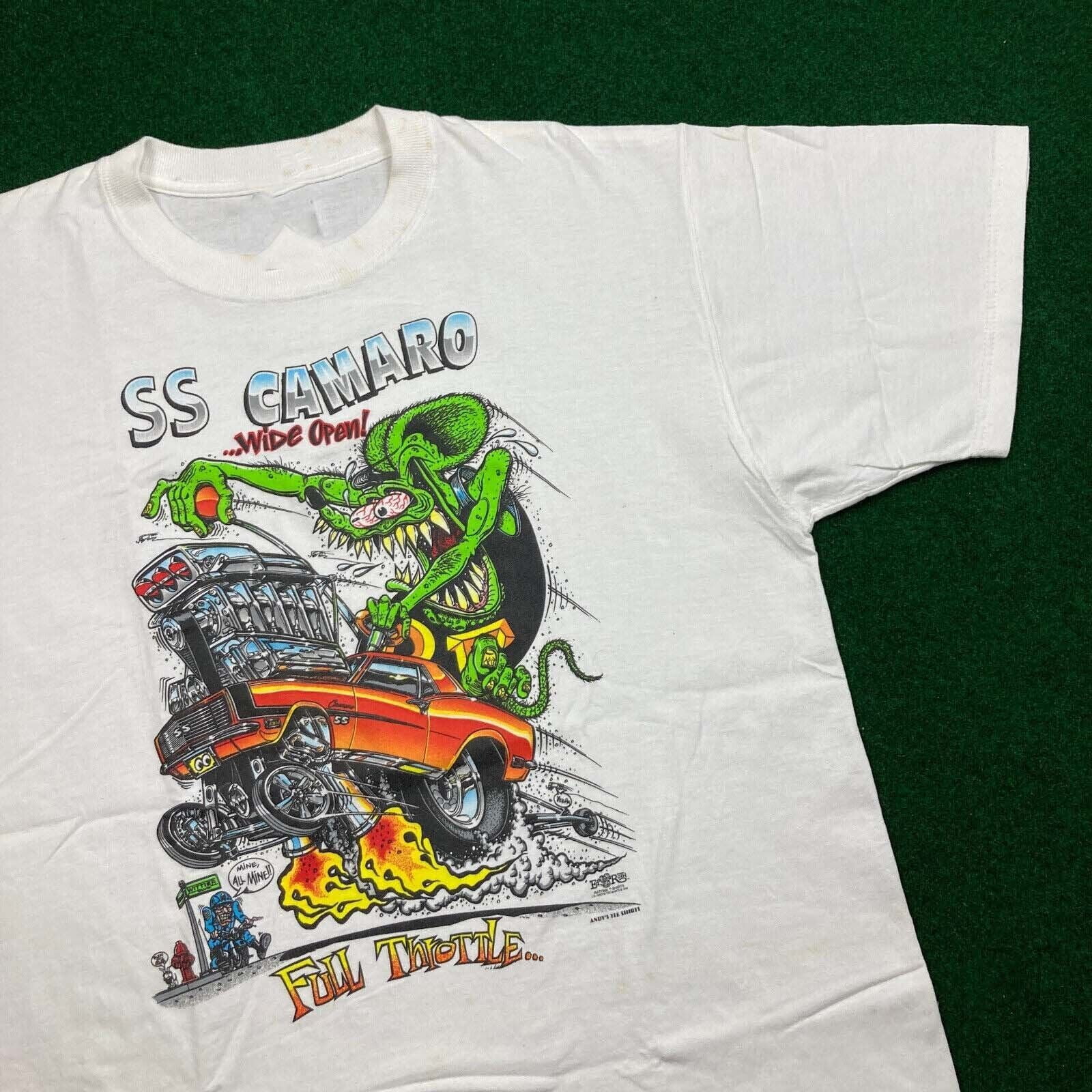 Rat fink shirt retro hot rod cartoon graphic for car culture fans