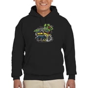 Rat Fink Yellow Hot Rod Devourer Hoodie Men -T-Line Designs, Male Large