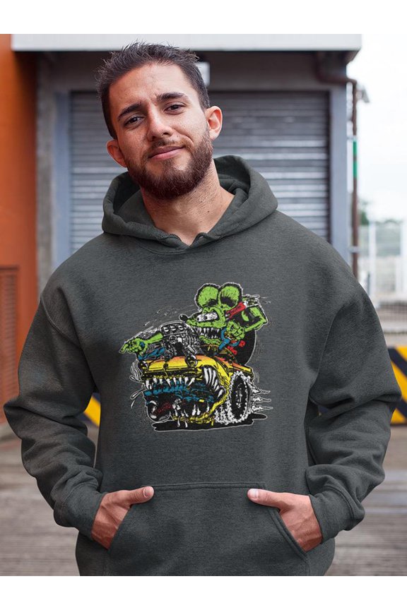Yellow Hot Rod Devourer Hoodie Men's -T-Line Designs