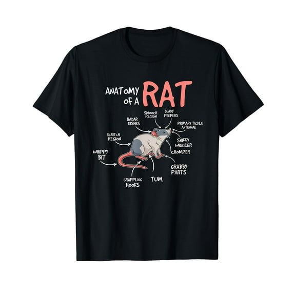 Rat Gift Rat Stuff Anatomy Of A Rat T-Shirt