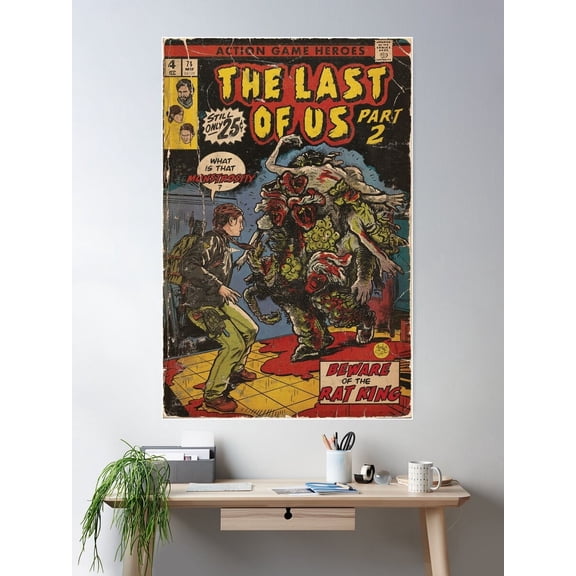 Rat King Comic Book Cover Fan Art Poster Wall Art, Modern Wall Decor For Living Room Bedroom, 8x12 UNFRAMED