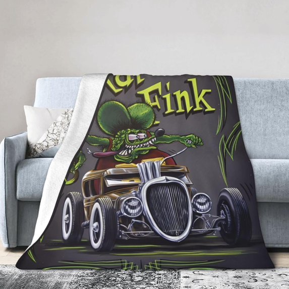 Rat Movie Fink Blanket Graphic Super Soft Flannel Fleece Blanket for Bed Sofa Outdoor Microfiber Throw Blanket 60"X50"