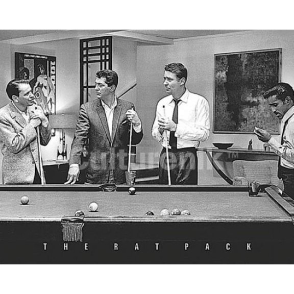 Rat Pack Shooting Pool Poster (20 X 16)