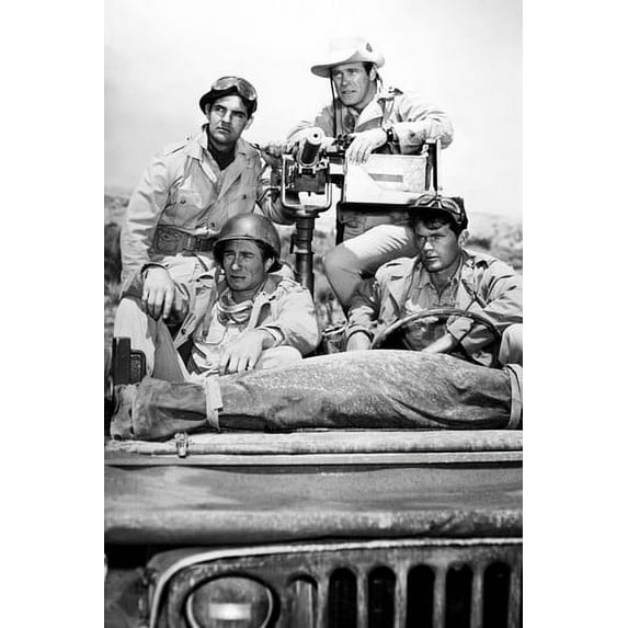 Rat Patrol Christopher George Cast In Jeep 24x36 Poster