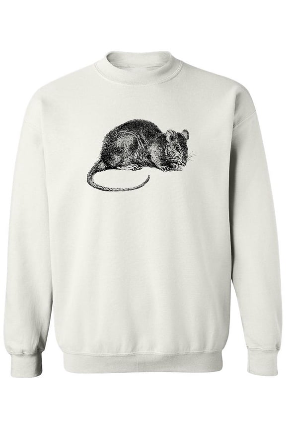 Rat Pencil Drawing Sweatshirt Men -Image by Shutterstock, Male Small