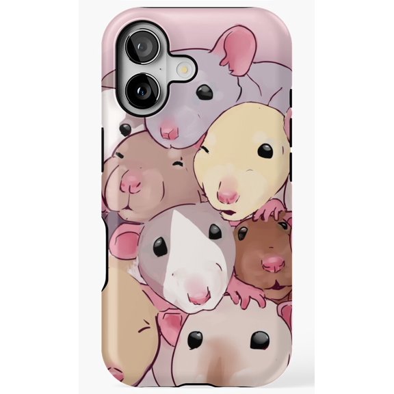 Rat Pile Artistic Design Funny Cover Phone Case for iPhone 17 16 15 14 13 12 11 Pro Max