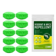 Rat Poisoning For Inside,Natural Rodent & Mice Repellent Eco-Friendly, Long-Lasting Pest Control Solution for Home & Outdoor Use, 10 Pack