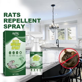 Rat Repellent Spray for Cars & Homes - Peppermint Oil Rodent Deterrent for Engine Bays, Attics & Garages (60mL Concentrate, Fast-Acting Formula)
