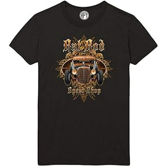 Rat Rod Hot Rod Speed Shop Printed T-Shirt