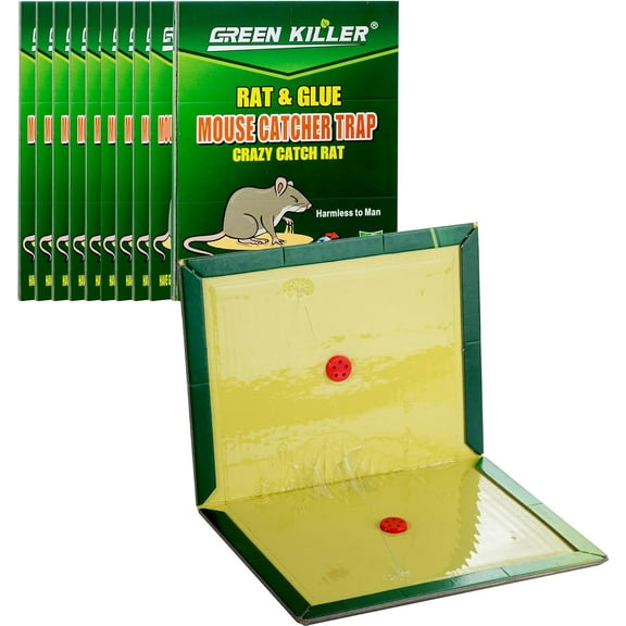 Rat Snake Sticky Pad Board for House Indoor Outdoor@, Easy to Set, Extra Large, 10-Pack Large Mouse Glue Traps with Enhanced Stickiness#!