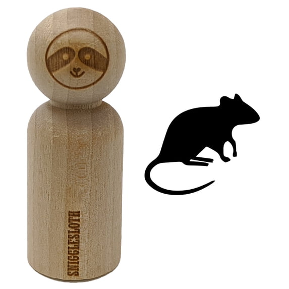 Rat Solid Rubber Stamp for Scrapbooking Crafting Stamping - Small 3/4 Inch