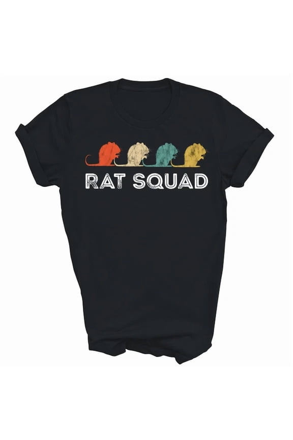 Rat Squad Owner Rodent Mouse Lover Unisex Shirt Gift T-Shirt (Black;S)