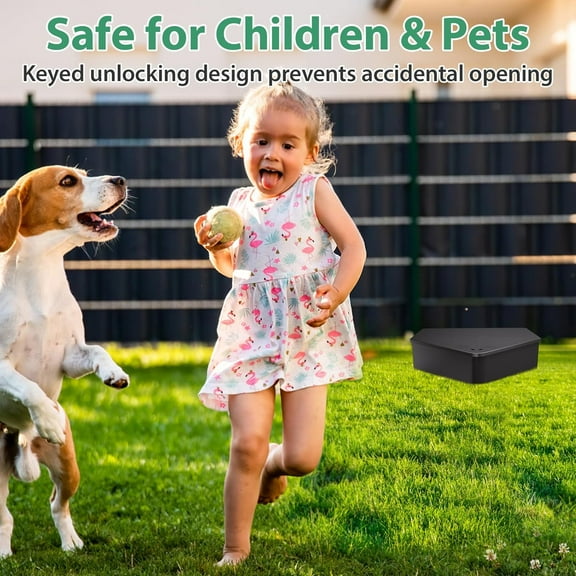 Rat Station Box with Keys, 6 Pack Rodent Station Keeps Rats Away, Safe for Kids & Pets