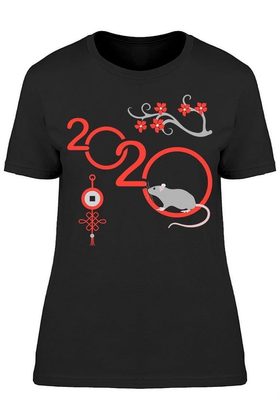 Rat Symbol Of New Year T-Shirt Women -Image by Shutterstock, Female Medium