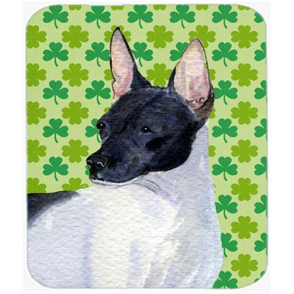 Rat Terrier St. Patricks Day Shamrock Portrait Mouse Pad, Hot Pad Or Trivet