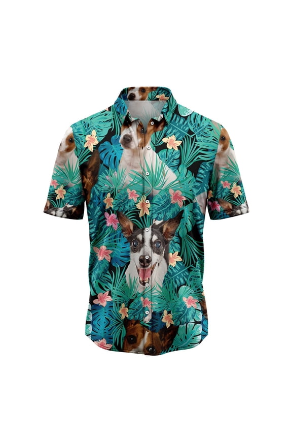 Rat Terrier Tropical Aloha Hawaiian Shirt