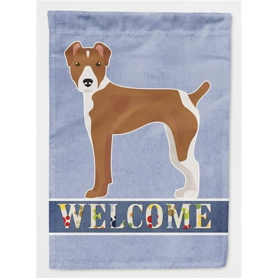 Rat Terrier Welcome Flag Canvas House Size