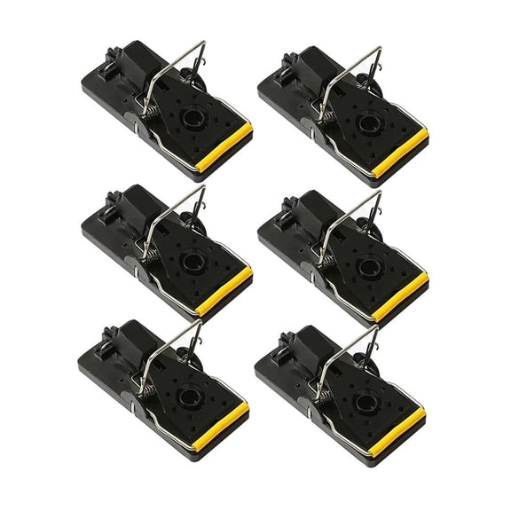 Rat Trap, 6-Pack Snap Trap Rodent Trap for Indoor and Outdoor Small Animal